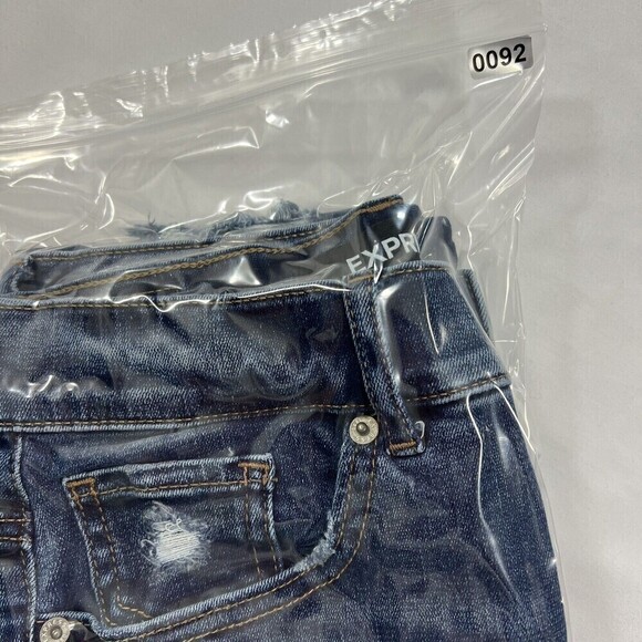 Express Stretch Denim Perfect High Rise Ankle Legging Distressed Skinny Size 0R - Picture 12 of 12